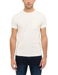 Męski T-Shirt Mustang Style Amado Whisper White 1016276 2013. Białe t-shirty Mustang, m, bez wzorów, bez kołnierzyka, bez ramiączek. Za 69.99 zł.