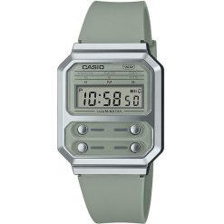 Zegarek Męski Casio A100WEF-3AEF. Zielone zegarki Casio. W wyprzedaży za 150.30 zł.