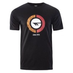 Koszulka męska Hi-Tec Rakan - czarna, Rozmiar XL. Czarne t-shirty Hi-tec, m, bez wzorów, z bawełny, bez kołnierzyka, bez ramiączek. Za 49.99 zł.