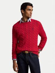 Polo Ralph Lauren Sweter 710775885023 Czerwony Regular Fit. Czerwone swetry rozpinane Polo Ralph Lauren, l, bez wzorów, z bawełny, bez kołnierzyka, bez ramiączek. Za 949.99 zł.