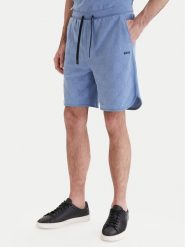 BOSS Szorty sportowe Member 50558883 Błękitny Relaxed Fit. Niebieskie krótkie spodenki sportowe Boss, m, bez wzorów, z bawełny. Za 679.99 zł.