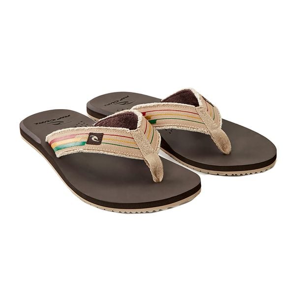 Japonki plażowe męskie Rip Curl Reactor Open Toe 1153. Brązowe japonki Rip Curl, bez wzorów. Za 69.99 zł.