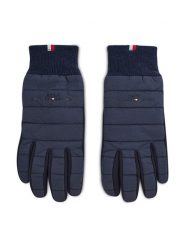 Tommy Hilfiger Rękawiczki Męskie Th Established Mix Nylon Gloves AM0AM07884 Granatowy. Niebieskie rękawiczki Tommy Hilfiger, bez wzorów, z dzianiny. Za 299.99 zł.