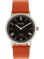 Simplify Zegarek kwarcowy "The 5100" w kolorze srebrno-brązowo-czarnym rozmiar: onesize. Brązowe, analogowe zegarki Simplify, metalowe. Za 217.99 zł.
