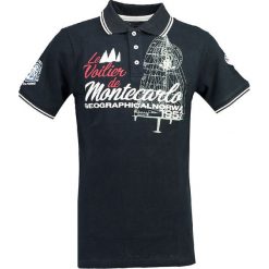 Koszulka polo "Katche" w kolorze granatowym. Koszulki polo marki Geographical Norway Men, z haftami, z bawełny, polo, z krótkim rękawem. W wyprzedaży za 86.95 zł.