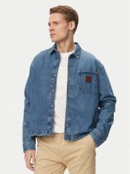 Guess Jeans Koszula jeansowa M6GH51 D5M5V Niebieski Oversize. Niebieskie koszule Guess Jeans, m, z aplikacjami, z bawełny, bez kołnierzyka, bez ramiączek. Za 439.99 zł.