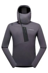 Bluza trekkingowa męska Big Wall Pullover Hoody. Szare bluzy z kapturem La Sportiva, l, bez wzorów, z dzianiny, z kapturem. Za 779.99 zł.