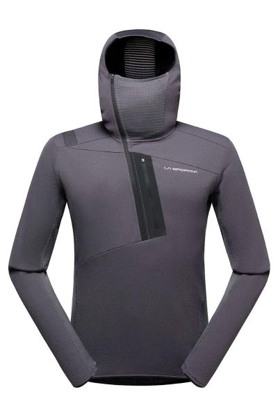 Bluza trekkingowa męska Big Wall Pullover Hoody. Szare bluzy z kapturem La Sportiva, l, bez wzorów, z dzianiny, z kapturem. Za 779.99 zł.