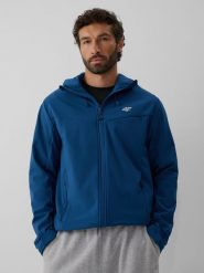4F Kurtka softshell wiatroodporna membrana 8000 męska - granatowa XL. Niebieskie kurtki 4F, m, bez wzorów, z materiału, bez kaptura. Za 299.99 zł.