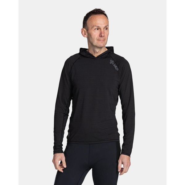Bluza fitness męska Kilpi AILEEN-M. Czarne bluzy z kapturem Kilpi, m, bez wzorów, z materiału, z kapturem. Za 163.85 zł.