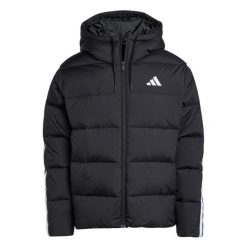 Kurtka z kapturem adidas Essentials 3-Stripes. Czarne kurtki Adidas, m, bez wzorów, z puchu, z kapturem. Za 404.00 zł.
