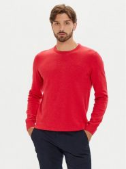 S.Oliver Sweter 2143173 Czerwony Regular Fit. Czerwone swetry rozpinane S.Oliver, m, bez wzorów, z bawełny, bez kołnierzyka, bez ramiączek. Za 99.99 zł.
