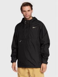 Reebok Kurtka anorak Vector HG8932 Czarny Relaxed Fit. Czarne kurtki Reebok, m, bez wzorów, z syntetyku, bez kaptura. Za 299.99 zł.