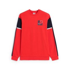Bluza męska DIADORA SWEATSHIRT CREW WEAVE. Czerwone bluzy Diadora, m, bez wzorów, bez kaptura. Za 109.99 zł.