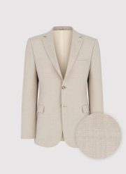 PAKO LORENTE - Beżowa marynarka garniturowa. Brązowe garnitury Pako Lorente, m, bez wzorów, z elastanu. Za 649.99 zł.