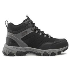 Buty trekkingowe męskie SKECHERS SELMEN TELAGO wysokie wodoodporne. Czarne trekkingi Skechers, bez wzorów, bez zapięcia. Za 343.00 zł.