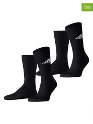 ESPRIT Skarpety (2 pary) "Unisex Logo" w kolorze czarnym rozmiar: 35-38. Czarne skarpety Esprit, bez wzorów. Za 35.95 zł.