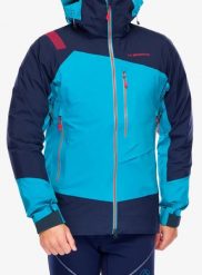 Kurtka z membraną męska La Sportiva Alpine Guide GTX Jkt. Niebieskie kurtki La Sportiva, l, bez wzorów, z gore-texu, bez kaptura. Za 2,034.99 zł.