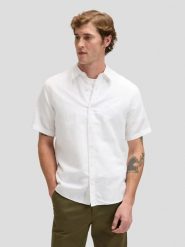MESKA KOSZULA LEE SS SHIRT BRIGHT WHITE 112376562. Białe koszule Lee, m, bez wzorów, bez kołnierzyka, bez ramiączek. Za 99.99 zł.