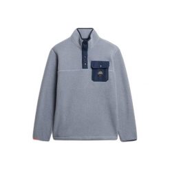 Polar z kołnierzem na napy Superdry Fuji. Niebieskie bluzy z polaru Superdry, na zimę, m, bez wzorów, z polaru, bez kołnierzyka, bez ramiączek. Za 385.55 zł.