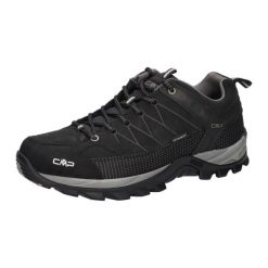 Buty turystyczne męskie CMP Rigel Low WP. Czarne buty turystyczne CMP, bez wzorów, z materiału, bez zapięcia, trekkingowe. Za 449.99 zł.