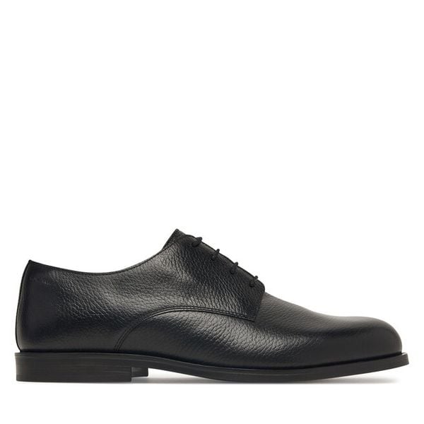 Półbuty Calvin Klein. Czarne eleganckie półbuty CALVIN KLEIN, bez wzorów, bez obcasa, bez zapięcia. Za 649.99 zł.
