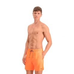 Męskie kąpielówki Puma, średniej długości, Bright Orange. Brązowe kąpielówki Puma, m, bez wzorów, sportowe. W wyprzedaży za 177.90 zł.