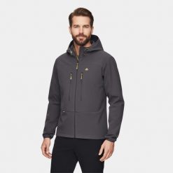Kurtka męska softshell Alpinus Pourri. Szare kurtki softshell Alpinus, m, bez wzorów, z softshellu, bez kaptura. Za 263.99 zł.