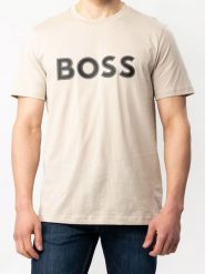 Hugo Boss Koszulka w kolorze beżowym rozmiar: S. Brązowe bezrękawniki HUGO BOSS, s, bez wzorów, z bawełny, bez kołnierzyka, bez ramiączek. Za 165.99 zł.