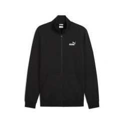 Męska kurtka dresowa Essentials z logo No. 1 PUMA Black. Czarne kurtki do biegania Puma, m, bez wzorów, z dresówki, bez kaptura, do biegania. Za 229.00 zł.