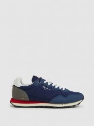 Pepe Jeans FOOTWEAR Sneakersy w kolorze granatowym rozmiar: 44. Niebieskie buty sportowe casual Pepe Jeans FOOTWEAR, bez wzorów, z jeansu, bez zapięcia. Za 85.95 zł.