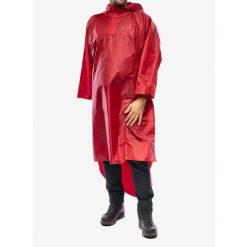 Peleryna turystyczna Trekmates Deluxe Poncho - chilli pepper. Czerwone kurtki przeciwdeszczowe TREKMATES, m, bez wzorów, bez kaptura. Za 234.99 zł.