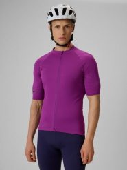 4F Koszulka kolarska męska - fioletowa XXL. Fioletowe t-shirty 4F, l, bez wzorów, z włókna, bez kołnierzyka, bez ramiączek. Za 179.99 zł.