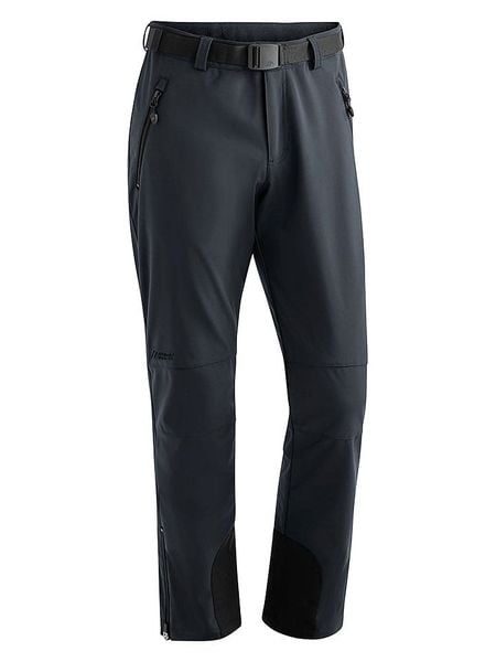 Maier Sports Spodnie softshellowe w kolorze granatowym rozmiar: 50. Niebieskie spodnie treningowe długie Maier Sports, bez wzorów, z nylonu. Za 319.13 zł.