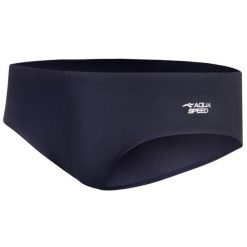 Slipy pływackie męskie Aqua Speed Ares. Niebieskie odzież kąpielowa Aqua-Speed, m, bez wzorów, sportowe. Za 59.99 zł.