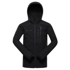 Kurtka męska trekkingowa softshell Alpine Pro Geder. Czarne kurtki softshell Alpine Pro, m, bez wzorów, z softshellu, bez kaptura. W wyprzedaży za 569.00 zł.