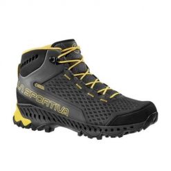 Buty trekkingowe męskie La Sportiva Stream Gtx. Czarne buty trekkingowe La Sportiva, na zimę, bez wzorów, z materiału, bez zapięcia, trekkingowe. Za 978.25 zł.