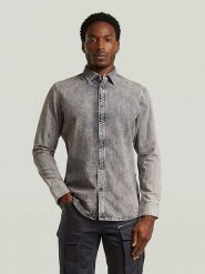 G-Star Koszula dżinsowa - Slim fit - w kolorze szarym rozmiar: XXL. Szare koszule G-Star, xxl, bez wzorów, z bawełny, bez kołnierzyka, bez ramiączek. Za 194.95 zł.