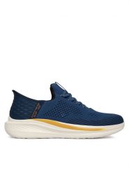 Skechers Sneakersy Slade 210810/BLU Niebieski. Niebieskie buty sportowe casual Skechers, bez wzorów, z materiału, bez zapięcia. Za 369.99 zł.
