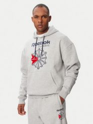 Reebok Bluza Hainrich RK25734CCM Szary jasny Regular Fit. Szare bluzy Reebok, m, bez wzorów, z syntetyku, bez kaptura. Za 249.99 zł.