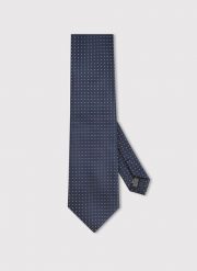 PAKO LORENTE - Granatowy krawat męski w kropki. Niebieskie krawaty i muchy Pako Lorente, bez wzorów, z poliesteru. Za 99.99 zł.