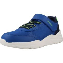 Buty GEOX 165849 Niebieski. Niebieskie buty turystyczne Geox, bez wzorów, z syntetyku, bez zapięcia, na fitness i siłownię. Za 150.99 zł.