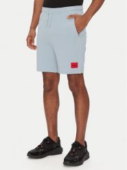 HUGO Szorty sportowe Diz222 50466196 Błękitny Regular Fit. Niebieskie krótkie spodenki sportowe Hugo, m, bez wzorów, z bawełny. Za 269.99 zł.