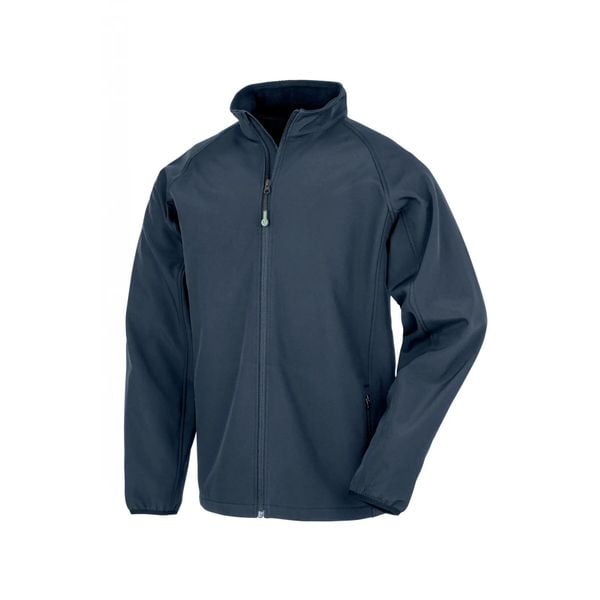 Kurtka z recyklingu Result Softshell. Niebieskie kurtki RESULT, xl, bez wzorów, z materiału, bez kaptura. Za 111.45 zł.
