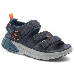 Granatowe Sandały Jeep Sportowe Obuwie Męskie. Niebieskie sandały Jeep, z materiału, bez zapięcia. Za 289.00 zł.