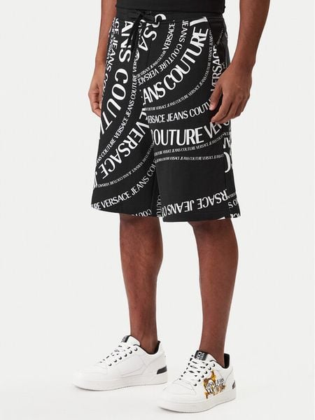 Versace Jeans Couture Szorty sportowe 80GAD3B0 FS221 Czarny Regular Fit. Czarne krótkie spodenki sportowe Versace Jeans Couture, m, bez wzorów, z bawełny. Za 1,024.99 zł.