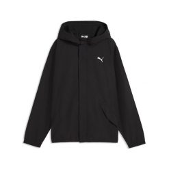 Młodzieżowa kurtka o luźnym kroju z dzianinową podszewką PUMA. Fioletowa kurtki Puma, m, bez wzorów, z dzianiny, z kapturem. Za 269.00 zł.