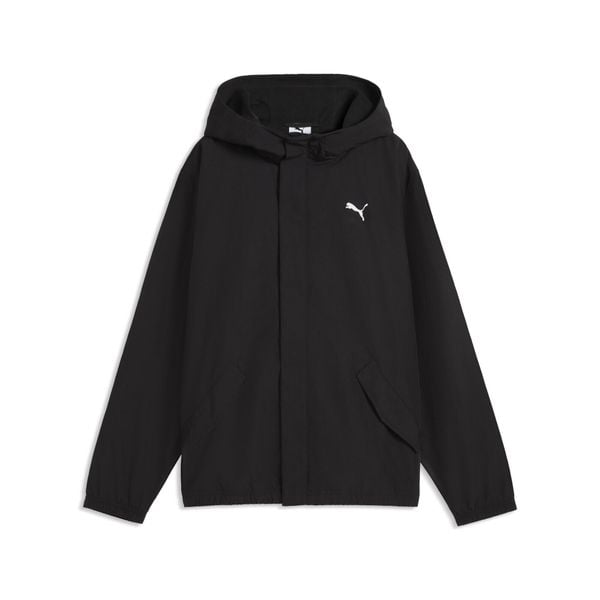 Młodzieżowa kurtka o luźnym kroju z dzianinową podszewką PUMA. Fioletowa kurtki Puma, m, bez wzorów, z dzianiny, z kapturem. Za 269.00 zł.