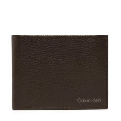 Duży Portfel Męski Calvin Klein. Brązowe portfele CALVIN KLEIN, bez wzorów. Za 279.99 zł.