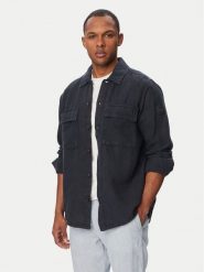 BOSS Koszula Locky 50558928 Granatowy Regular Fit. Niebieskie koszule Boss, m, bez wzorów, ze lnu, bez kołnierzyka, bez ramiączek. Za 699.99 zł.